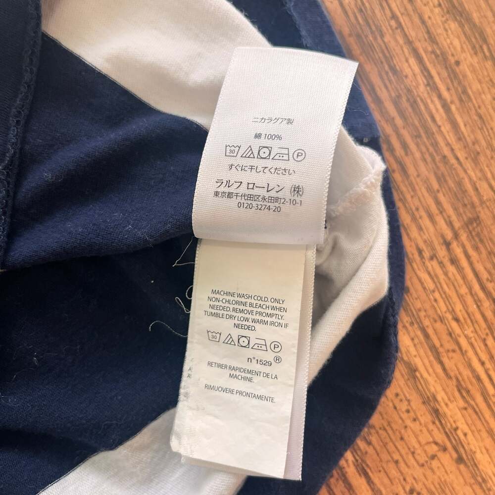 Polo Ralph Lauren Women's Navy and White Striped Crew-Neck T-Shirt - Picture 5 of 7